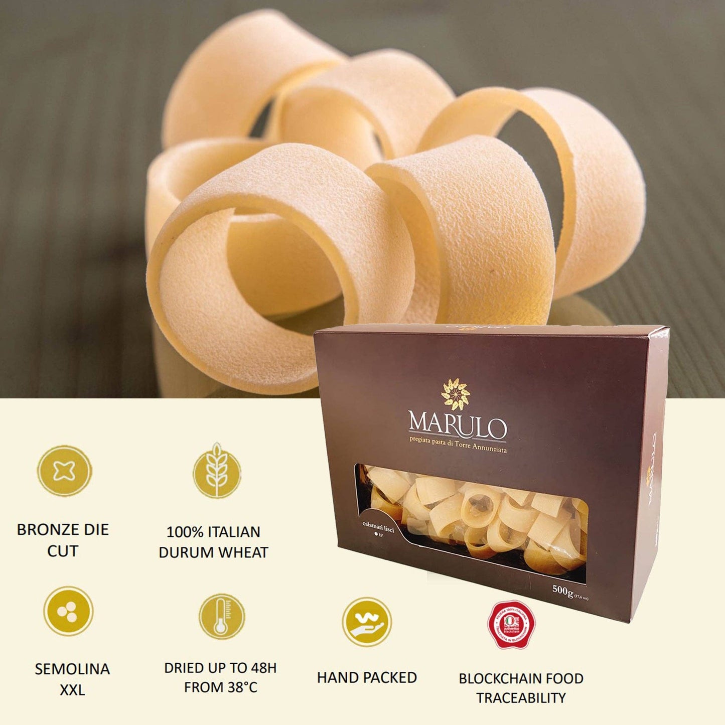 Marulo Calamarata Homemade Artisan Pasta