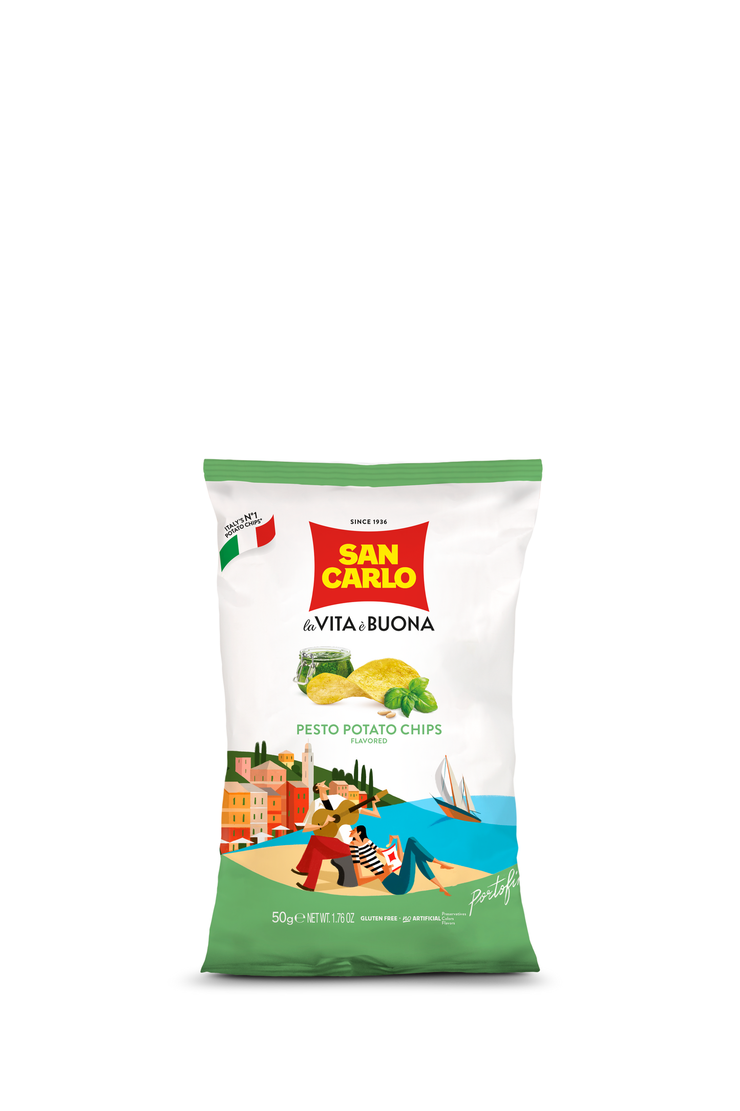 Pesto Chips 50g by San Carlo