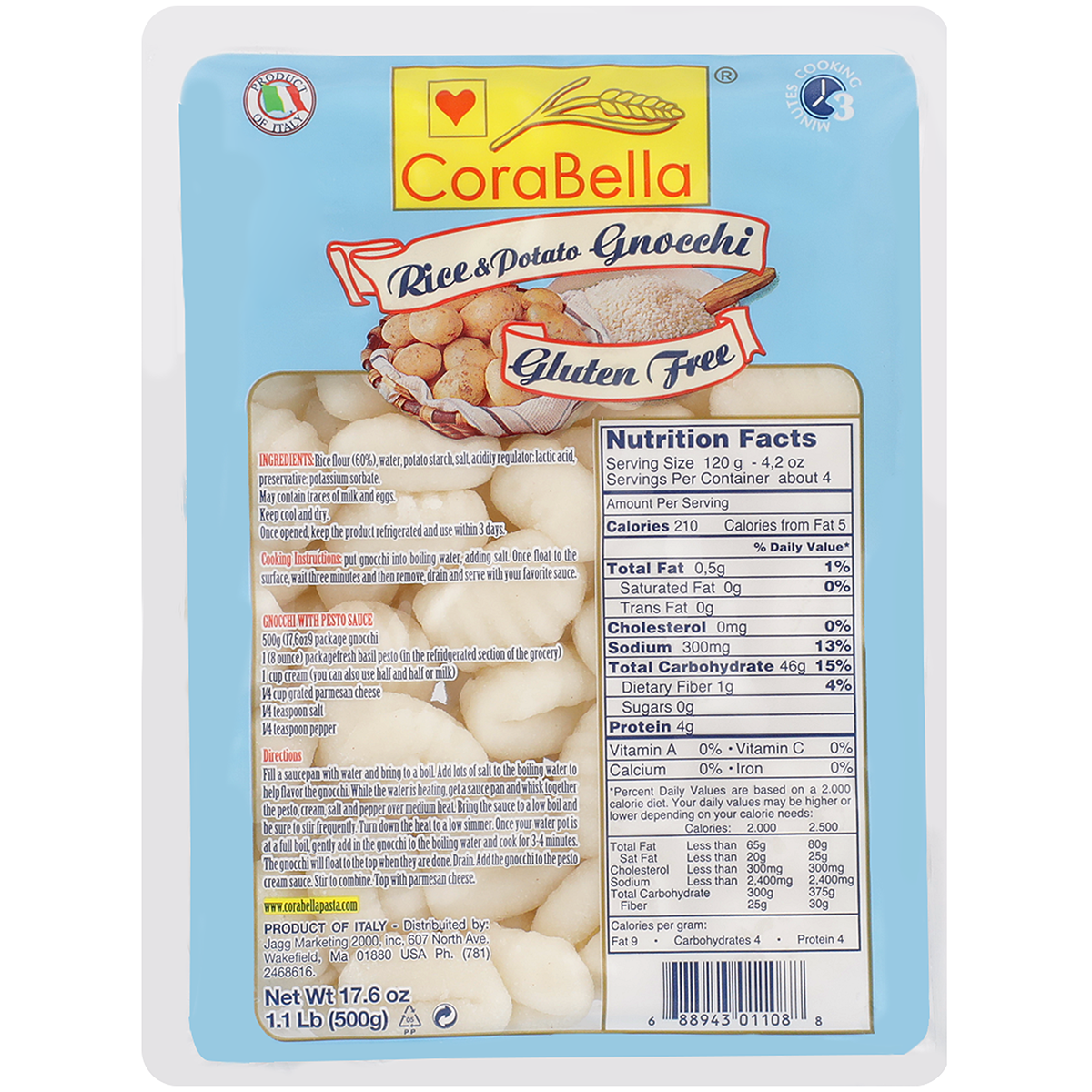 GLUTEN FREE POTATO GNOCCHI W RICE