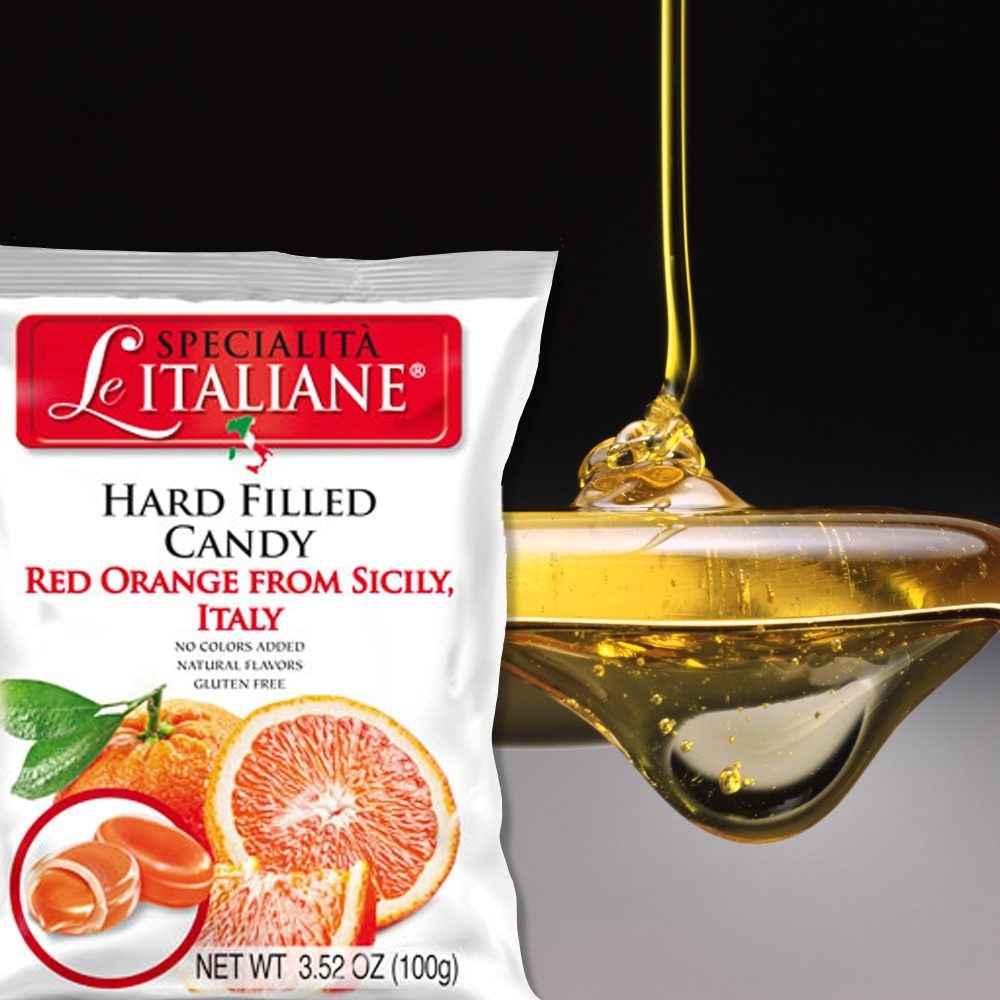 Le Specialità Italiane Candy with Red Orange, 3.52 oz.