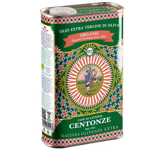 Centonze, 'Case di Latomie' Organic Extra Virgin Olive Oil, Iconic Tin (500ml/16.9 fl oz)