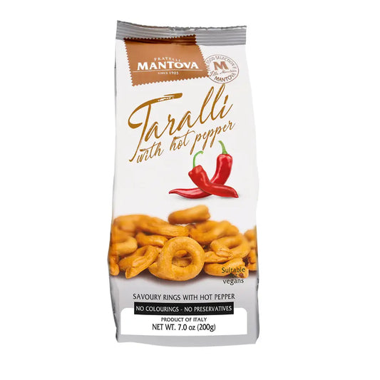 Mantova Taralli with Hot Pepper, 7 oz.