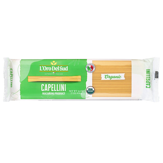 L'Oro Del Sud, Organic Capellini Pasta 20 Pack x  1 lb