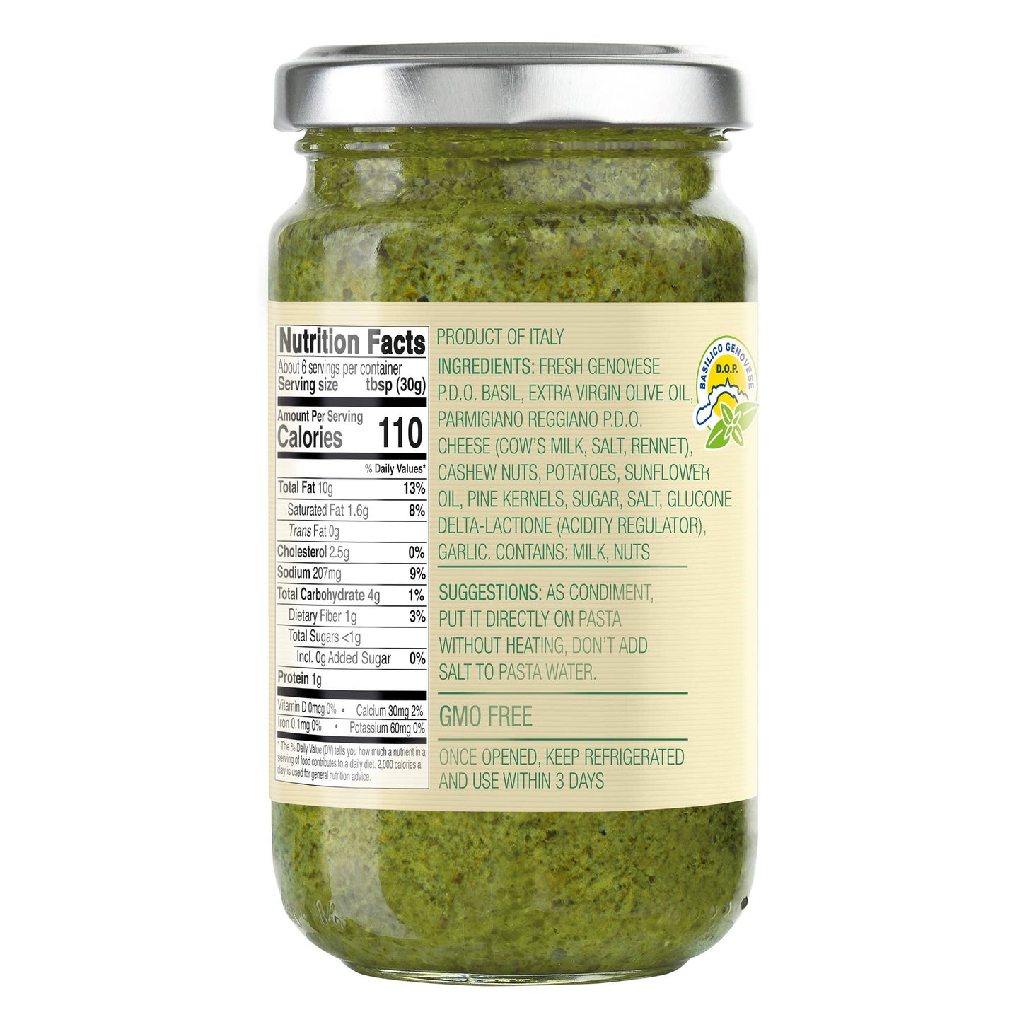 Co. Sanremo Basil Pesto PDO with Cheese