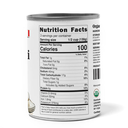 Organic Italian Canned Cannellini Beans, 14 oz