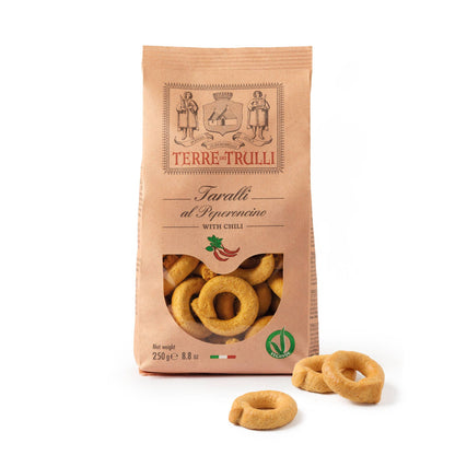 Pugliesi Taralli with Chili Pepper 250g - Snack Made in Italy