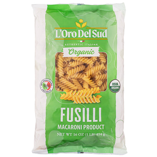 L'Oro Del Sud, Organic Fusilli Pasta 20 Pack x 1 lb.
