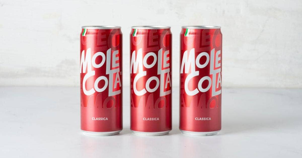 4-Pack Molecola 100% Italian Cola Cans, 11.15 fl oz (330 ml)