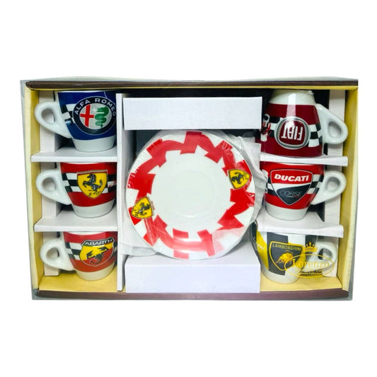 Racing car espresso cup and saucer