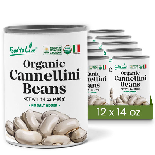 Organic Italian Canned Cannellini Beans, 14 oz