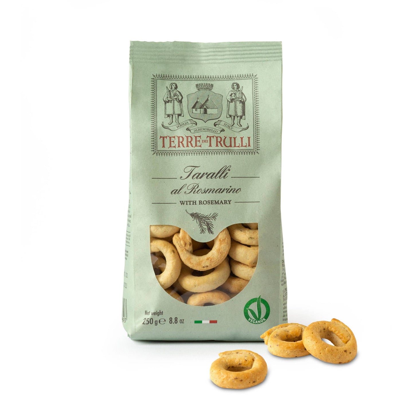Pugliesi Taralli with Rosemary 250g - Made in Italy