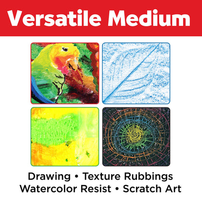 12 Oil Pastels in Storage Case for Kids