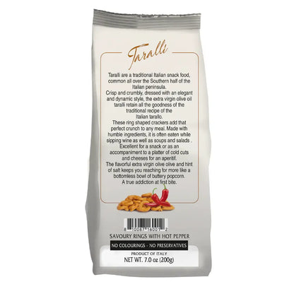 Mantova Taralli with Hot Pepper, 7 oz.