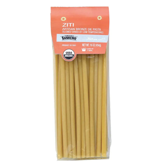 Co. Sanremo Organic Artisan Ziti Pasta, 1 lb.