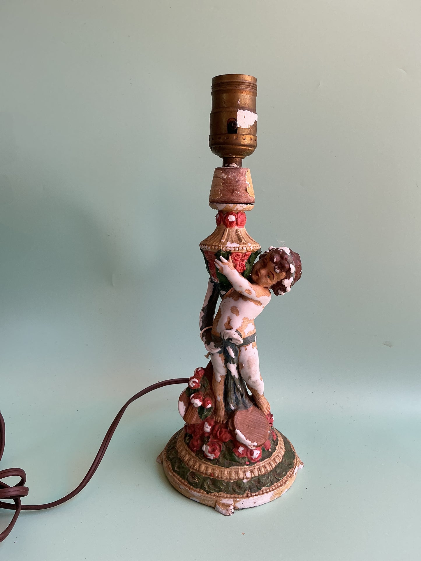 Vintage Cherub Lamp