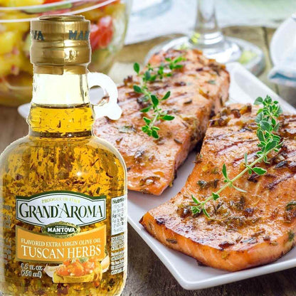 Mantova Grand'Aroma Tuscan Herbs Extra Virgin Olive Oil, 8.5