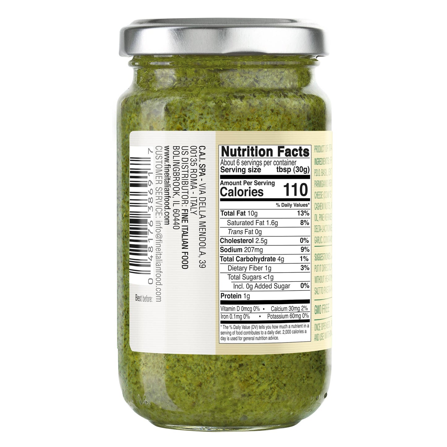Co. Sanremo Basil Pesto PDO with Cheese