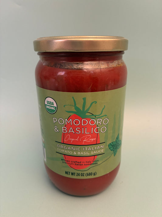 Pomodoro e Basilico organic tomato and basil sauce