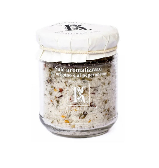 Sea salt with oregano and peperoncino