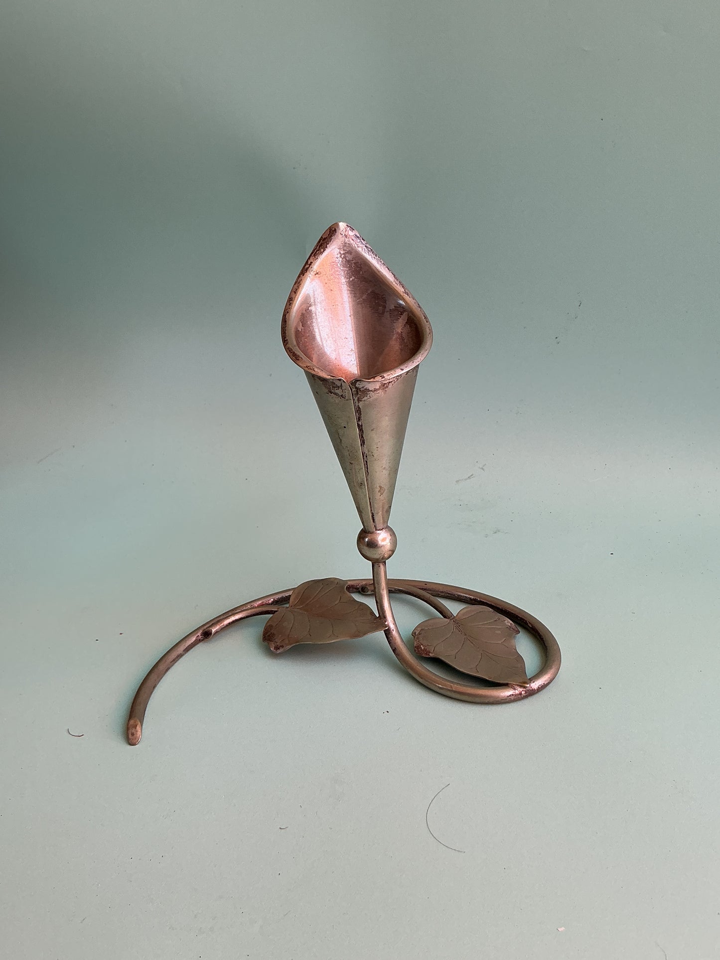 Vintage Metal Flower Candle Holder