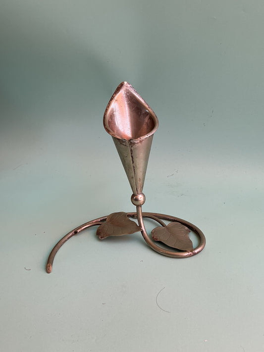 Vintage Metal Flower Candle Holder