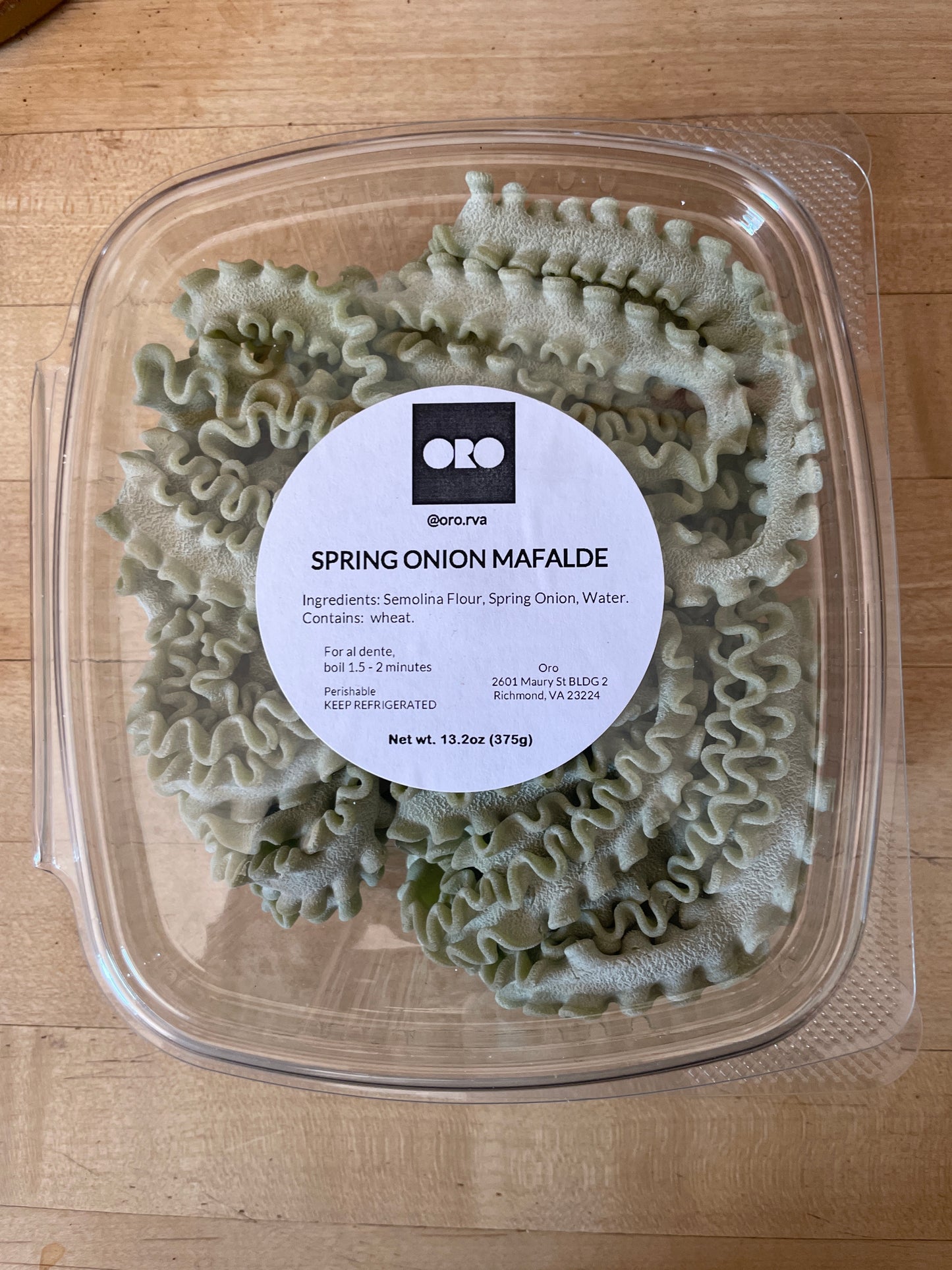 Oro Handmade Pasta: Spring Onion Mafalde