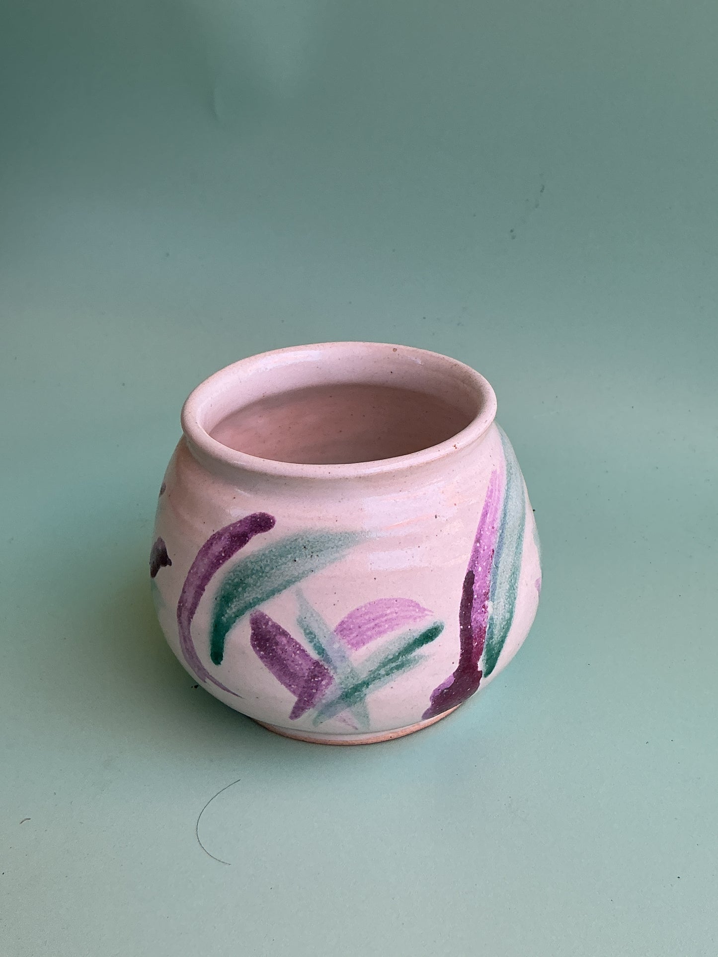 Vintage Small Purple and Green Vase