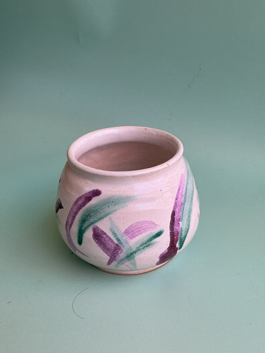Vintage Small Purple and Green Vase