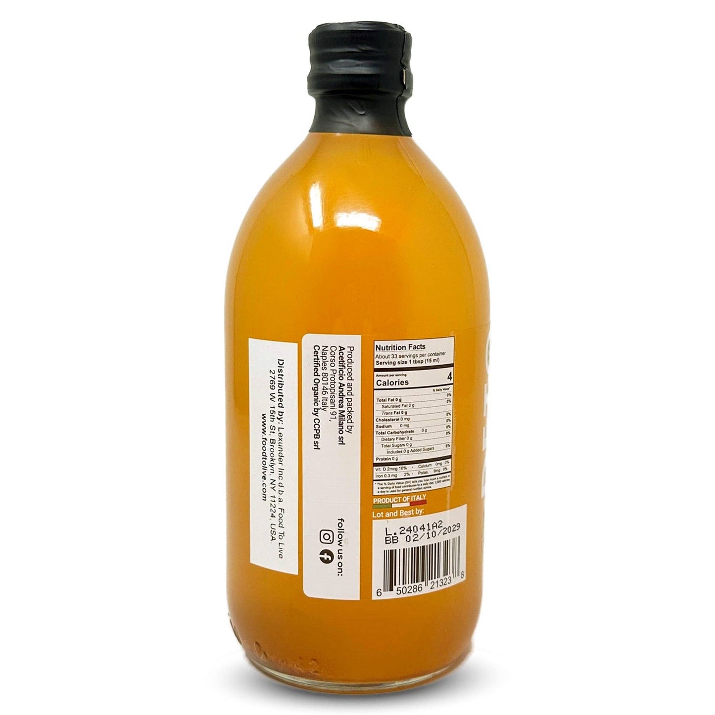 Andrea Milano Organic Apple Cider Vinegar – by Food to Live