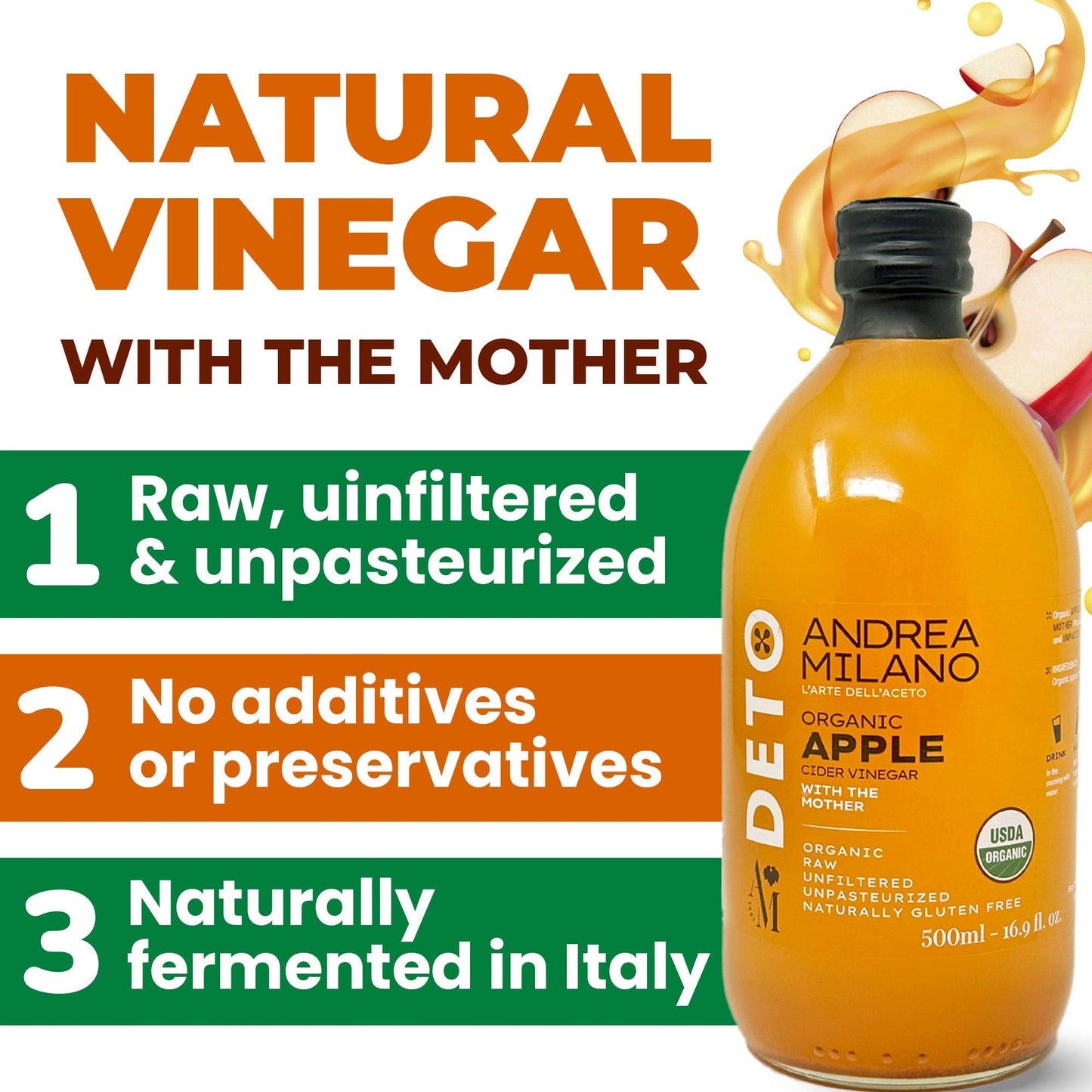 Andrea Milano Organic Apple Cider Vinegar – by Food to Live