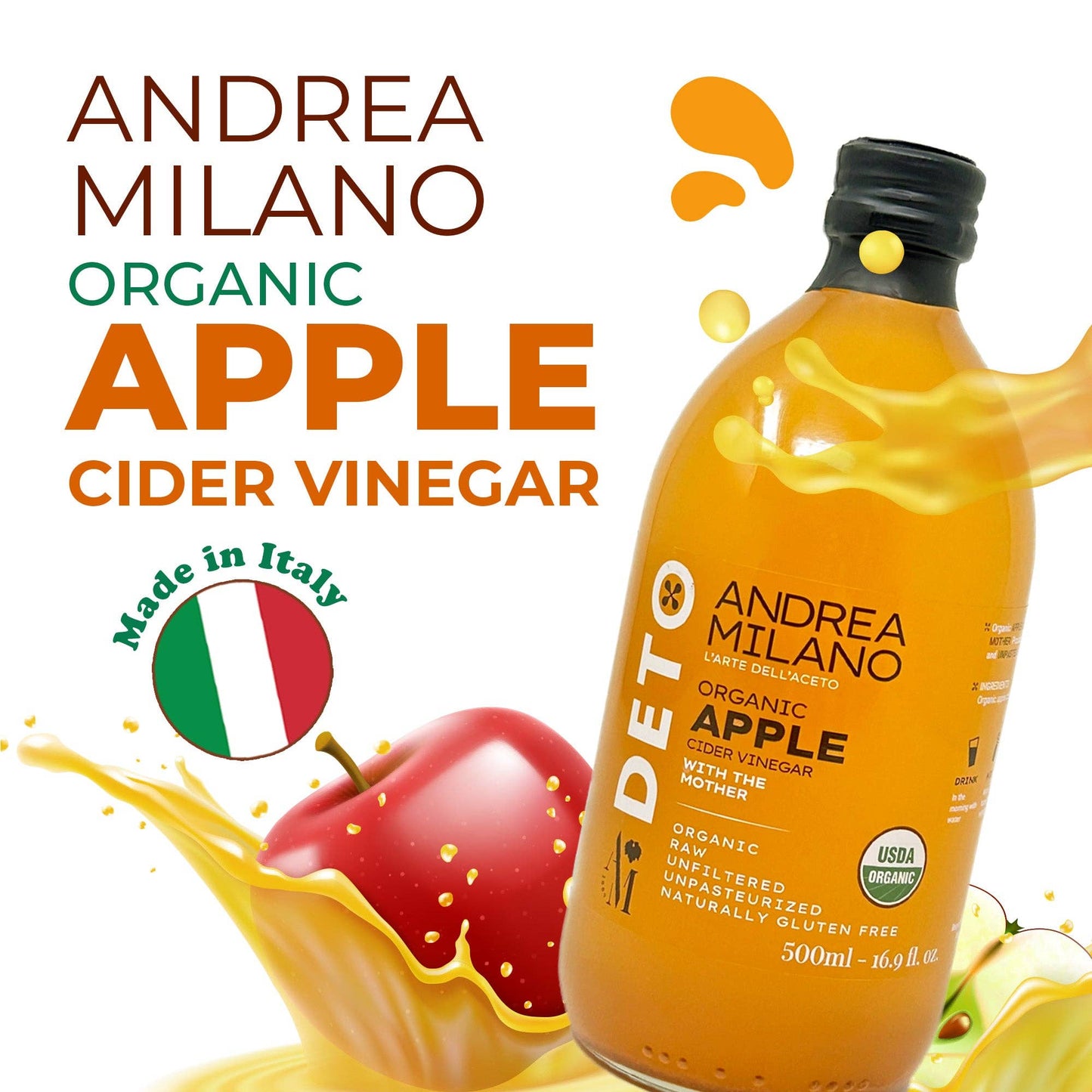 Andrea Milano Organic Apple Cider Vinegar – by Food to Live