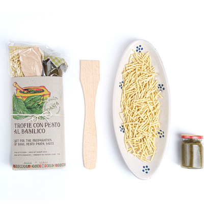 Artigiani dei Sapori, Pasta Gift Set -Trofie Pasta with Basil Pesto Sauce in Deluxe Packaging