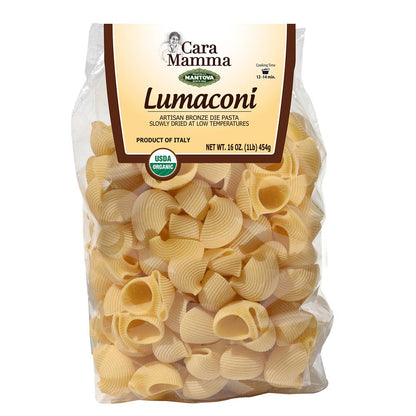 Mantova Cara Mamma Organic Artisan Lumaconi Pasta, 1 lb.