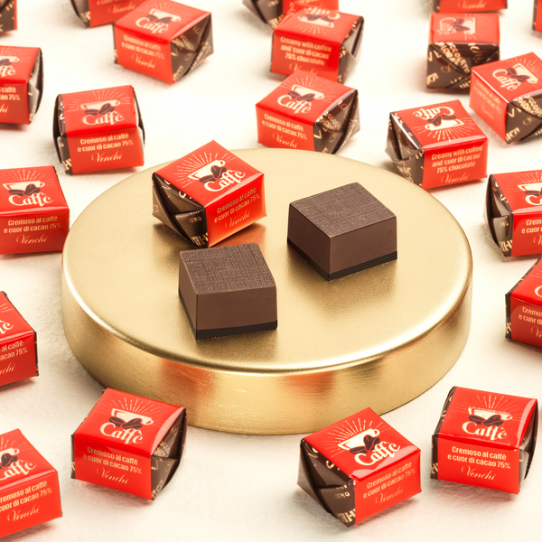 7-Blend Espresso Dark Chocolate Cube - Italian Gourmet Candy